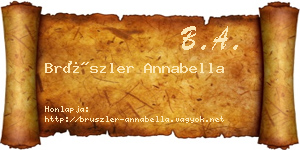 Brüszler Annabella névjegykártya